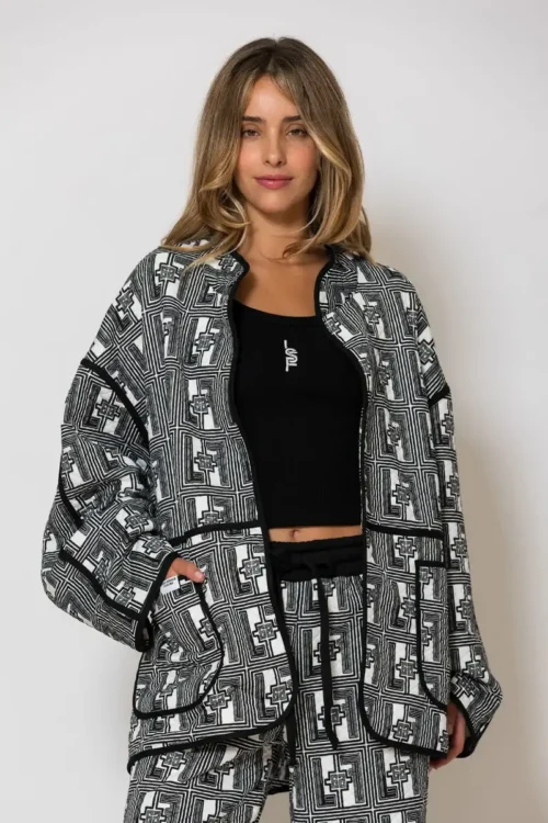 Less Sonder Feeling Illustration Logo Cardigan