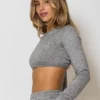 Less Sonder Feeling Knitted Crop Top