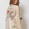 Less Sonder Feeling Printed Loose Hoodie