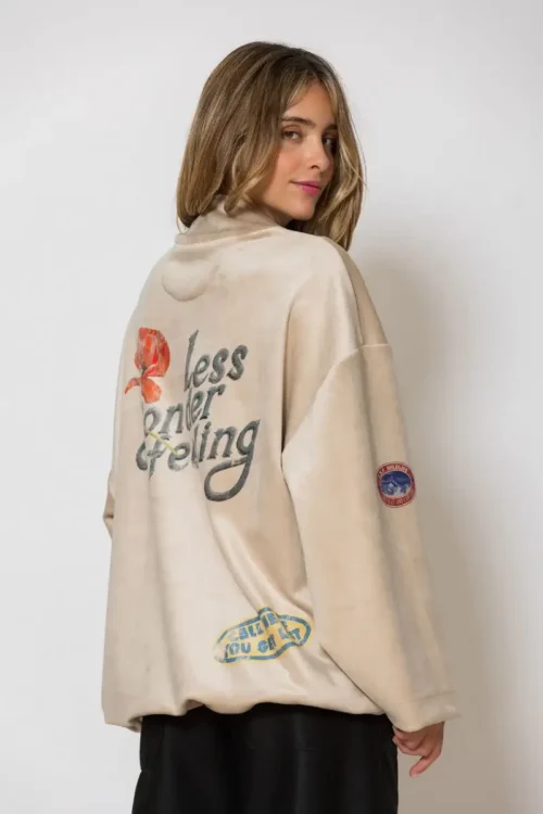 Less Sonder Feeling Printed Loose Hoodie