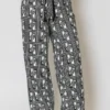 Less Sonder Feeling Printed Quilted Pants