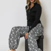 Less Sonder Feeling Printed Quilted Pants