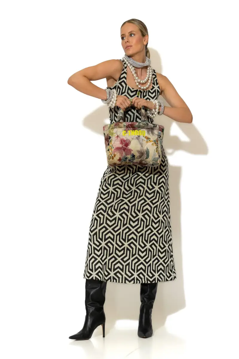 C-throu Floral Puffer Tote Bag