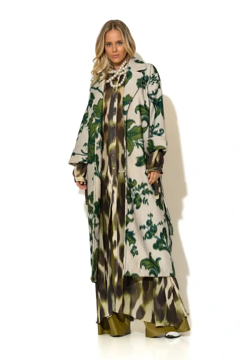 C-throu Printed Long Coat