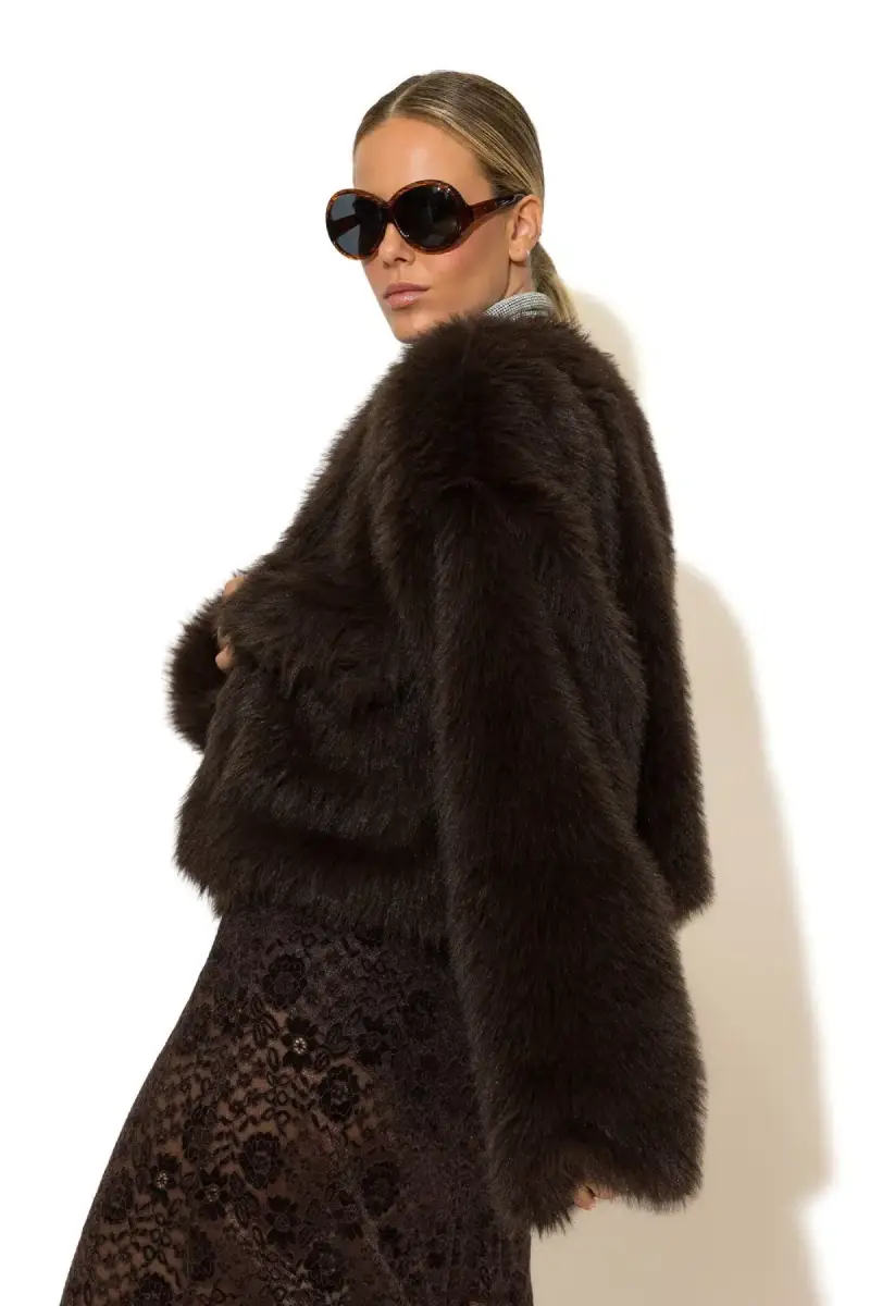 C-throu Short Faux Fur