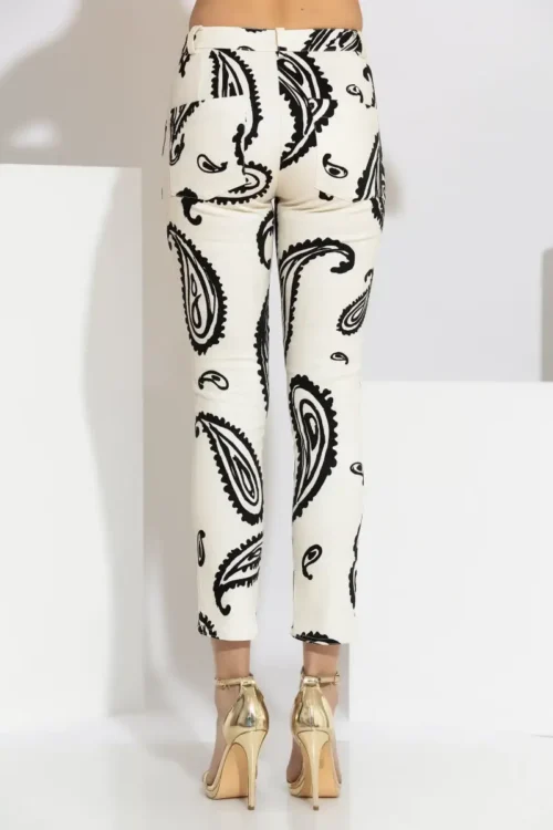 C-throu Printed Jean Pants