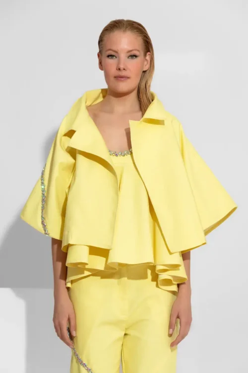 C-throu Oversized Jacket With Crystals