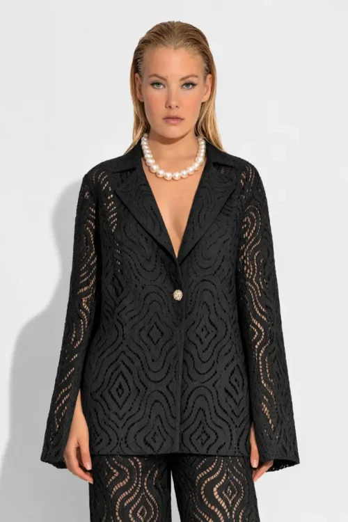 C-throu Oversized Knitted Blazer