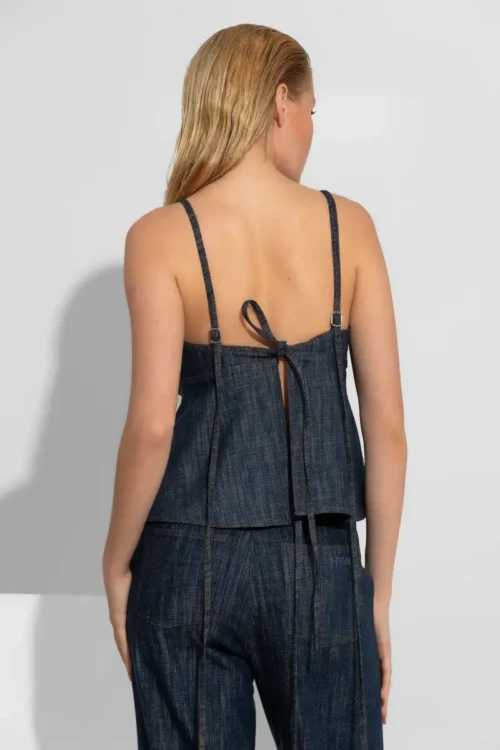 C-throu Denim Bustier