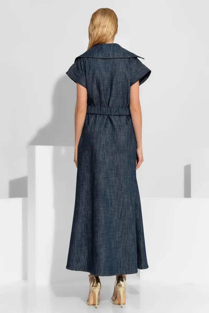 C-throu Denim Cargo Dress