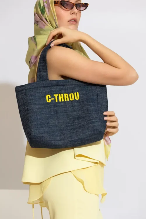 C-throu Denim Mini Tote