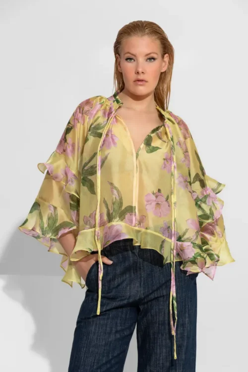 C-throu Floral Organza Shirt