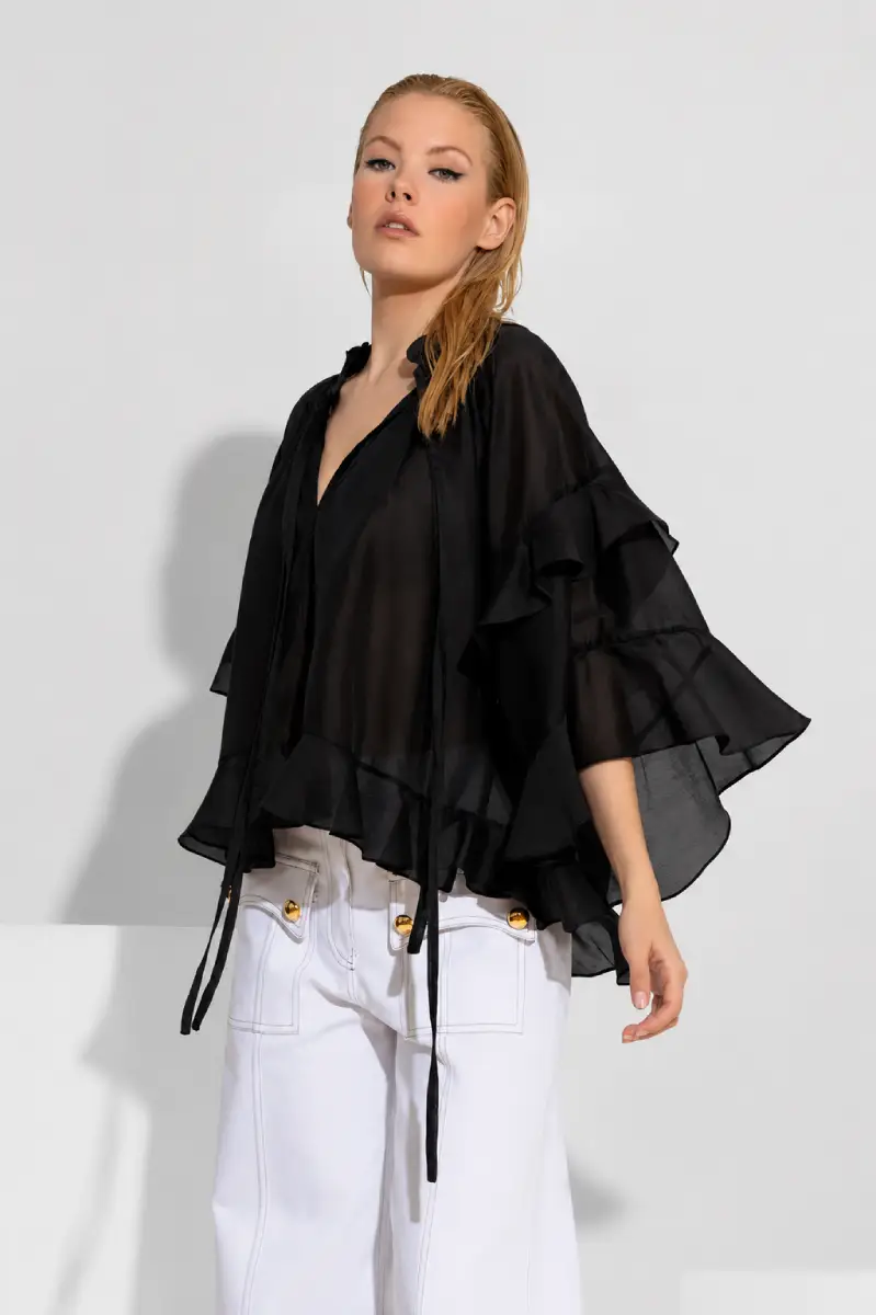 C-throu Sheer Tencel Shirt