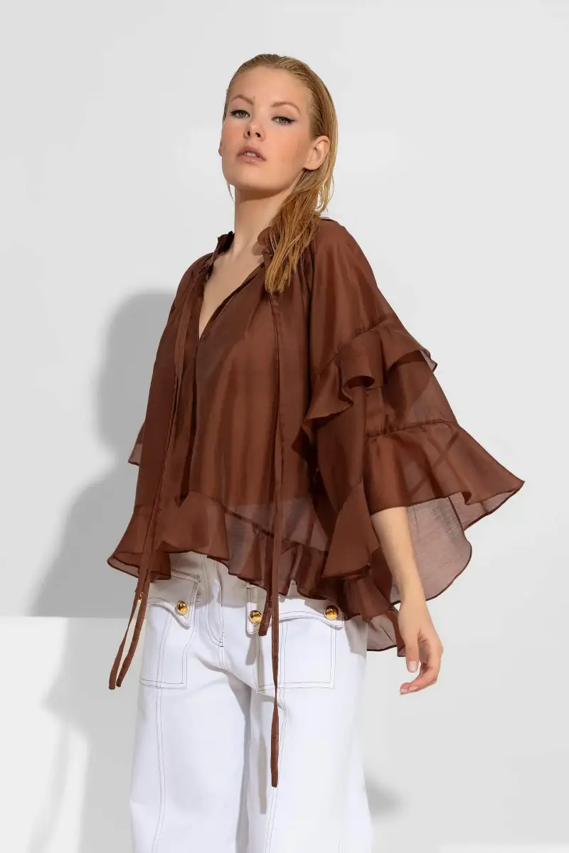 C-throu Sheer Tencel Shirt