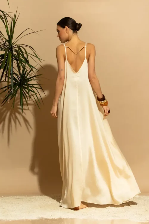 C-throu Tassel Tencel Dress