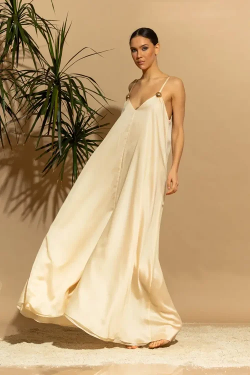 C-throu Tassel Tencel Dress