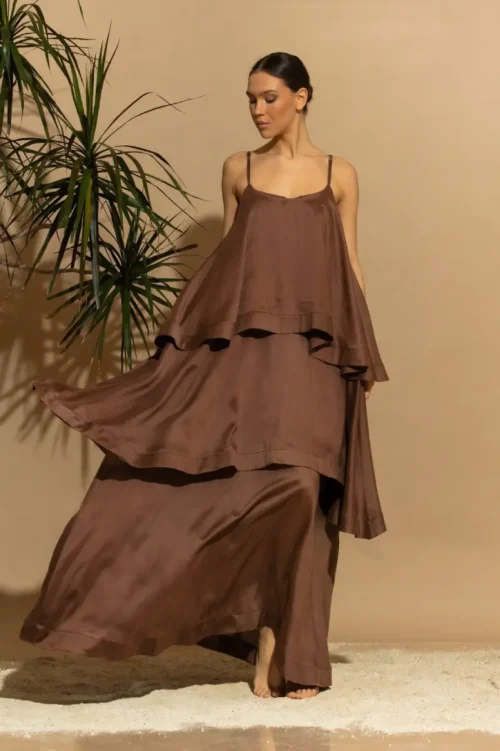 C-throu Tencel Maxi Dress