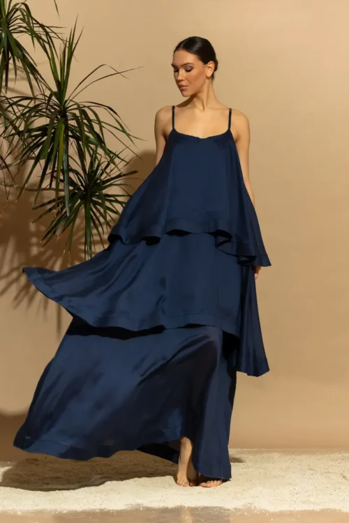 C-throu Tencel Maxi Dress