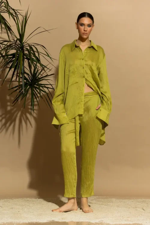 C-throu Tencel Tapered Pants