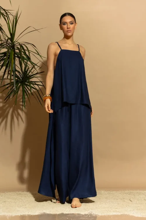 C-throu Asymmetric Linen Tunic