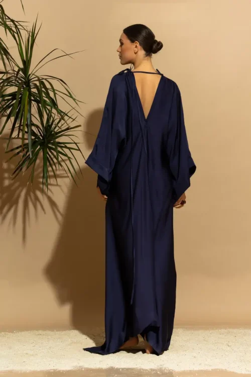 C-throu Long Satin Dress