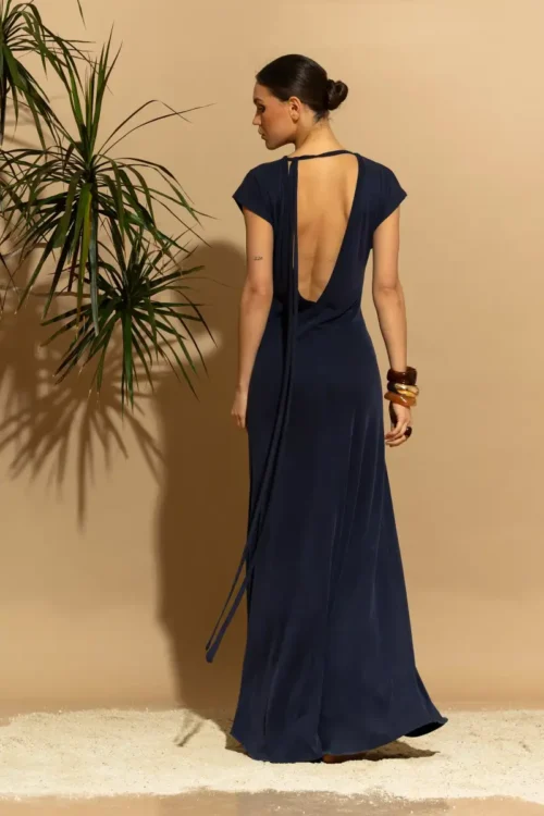 C-throu Rib Viscose Dress