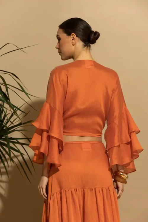 C-throu Short Tencel Shirt