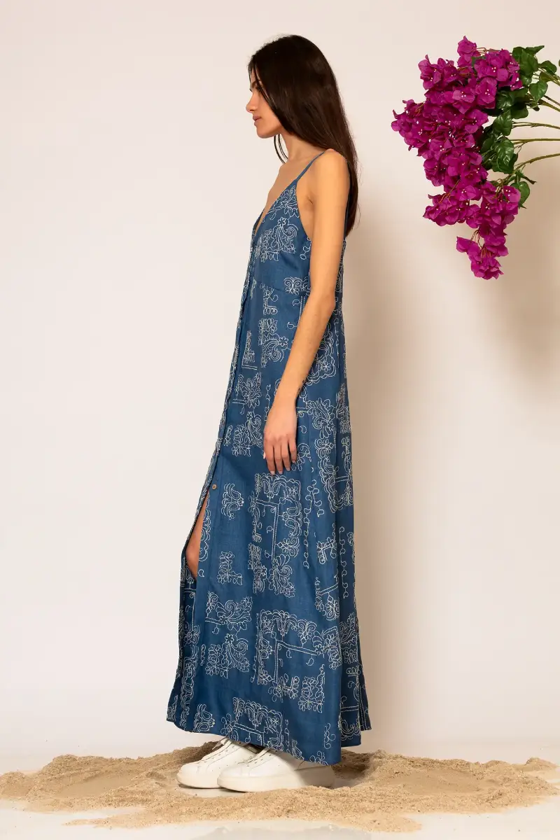 Less Sonder Feeling Linen Tunic Dress