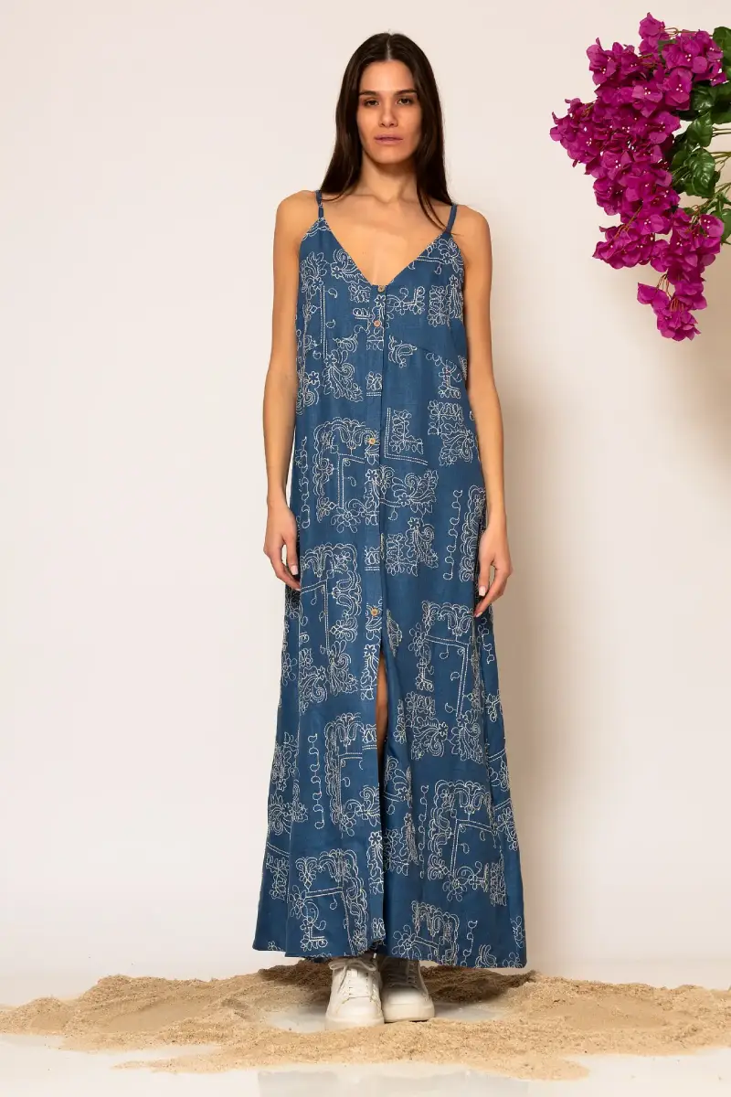 Less Sonder Feeling Linen Tunic Dress