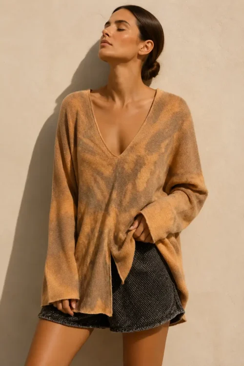 Antidote Knitwear Tie Dye Blouse