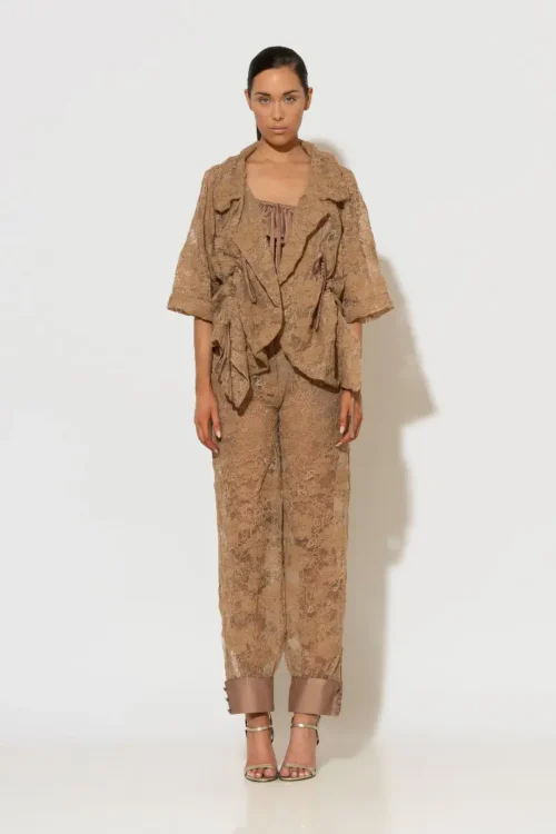 C-throu Beige Lace Pants