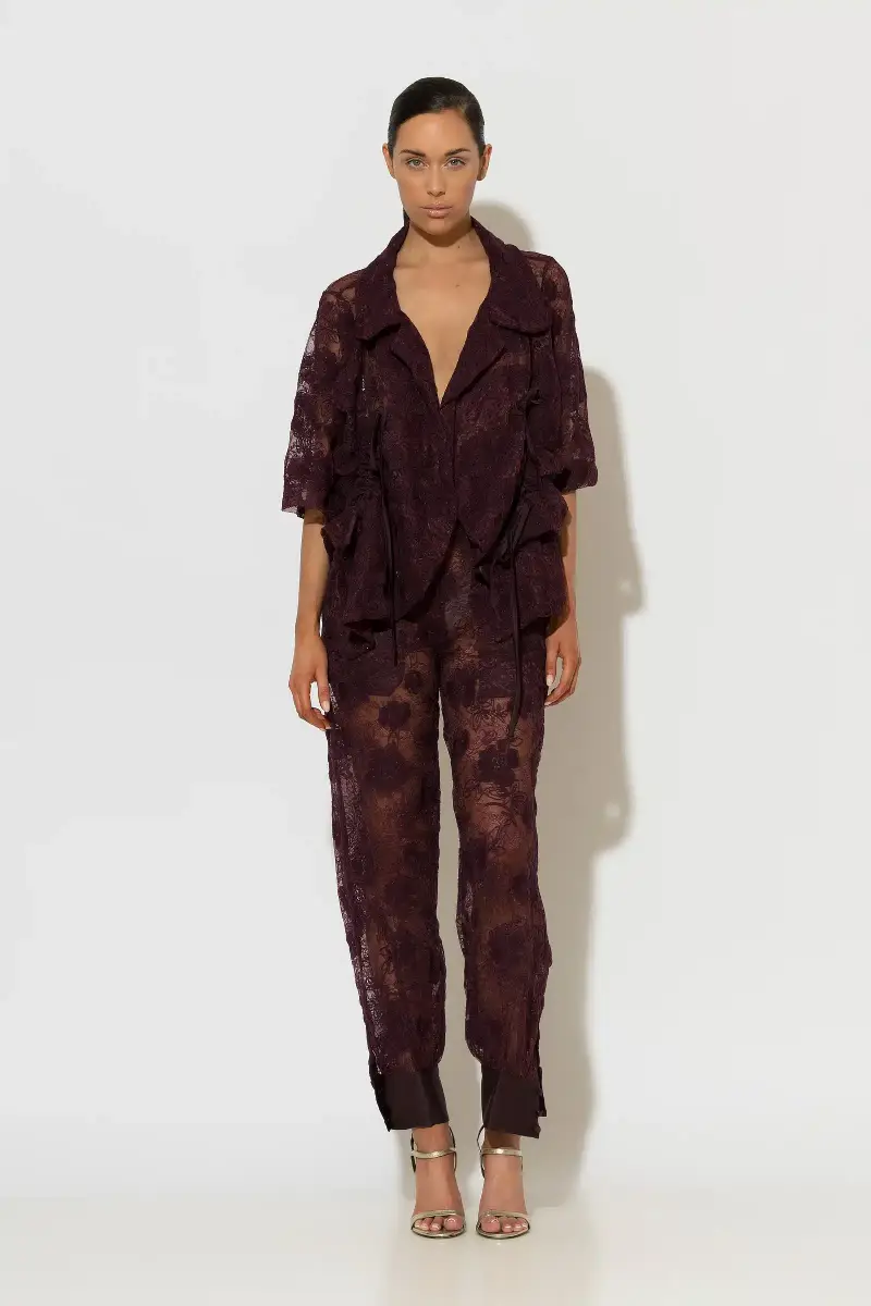 C-throu Burgundy Lace Bolero