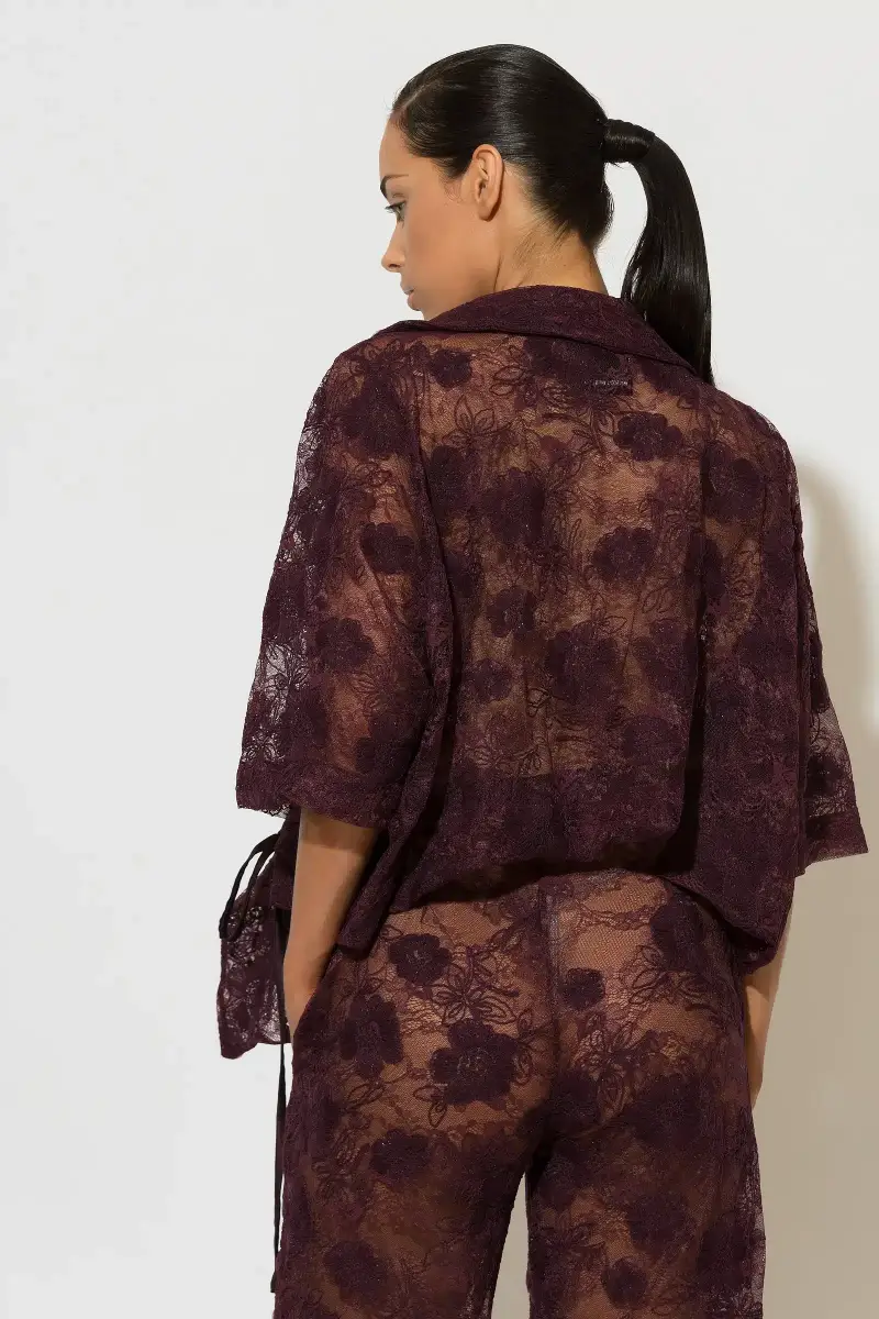 C-throu Burgundy Lace Bolero