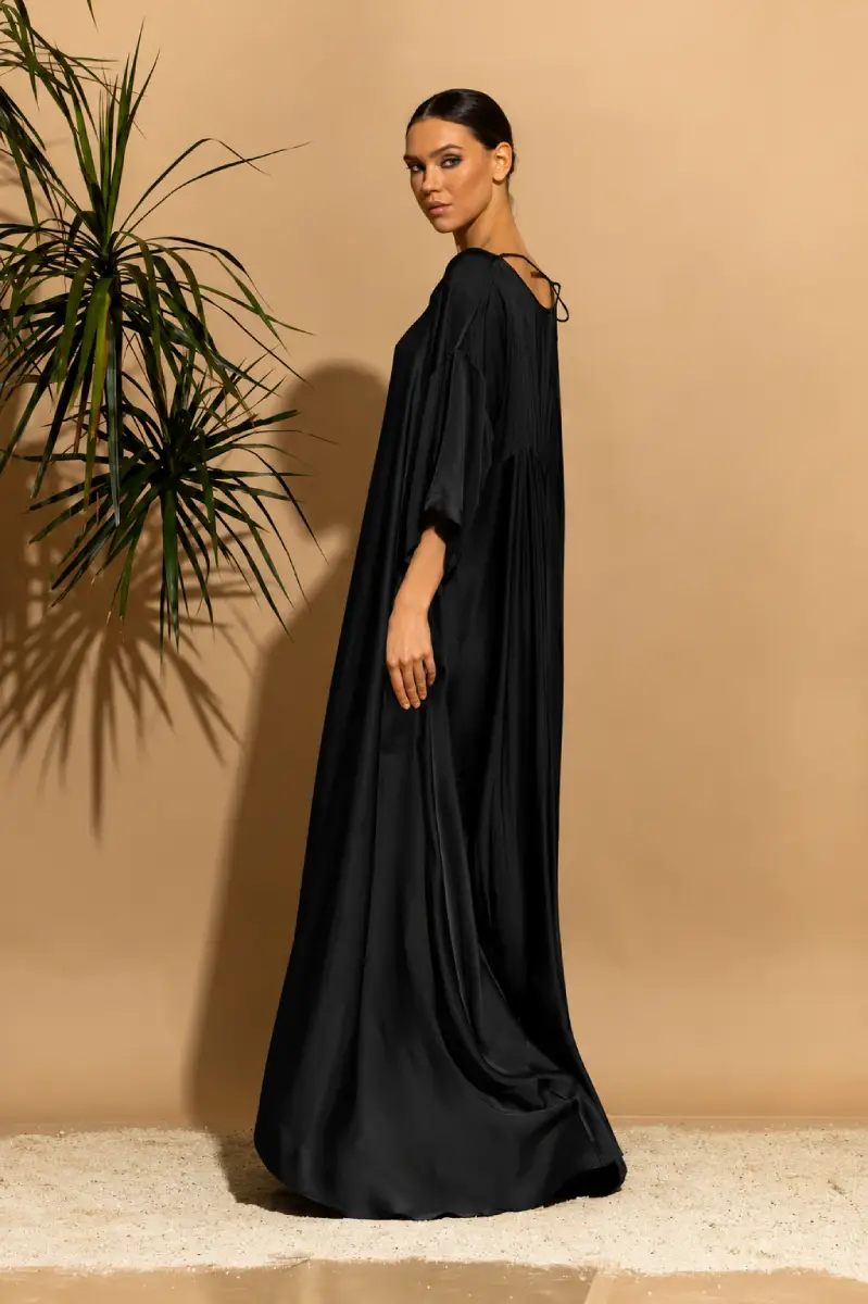 C-throu Oversized Satin Dress