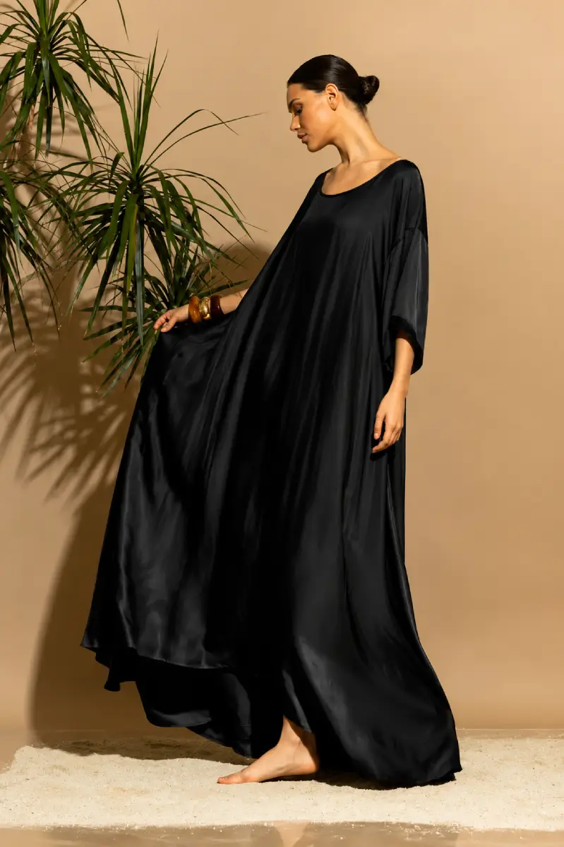 C-throu Oversized Satin Dress
