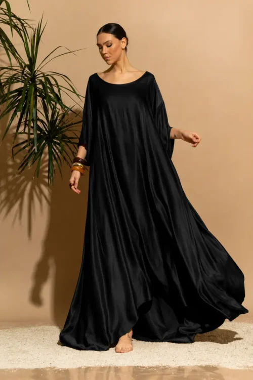 C-throu Oversized Satin Dress