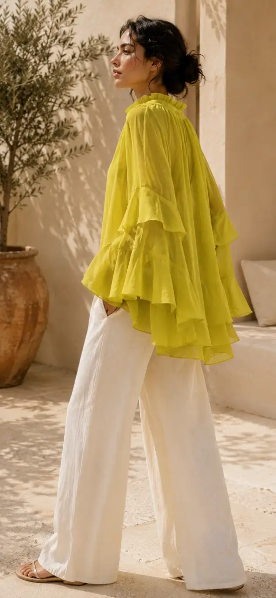 C-throu Sheer Tencel Shirt