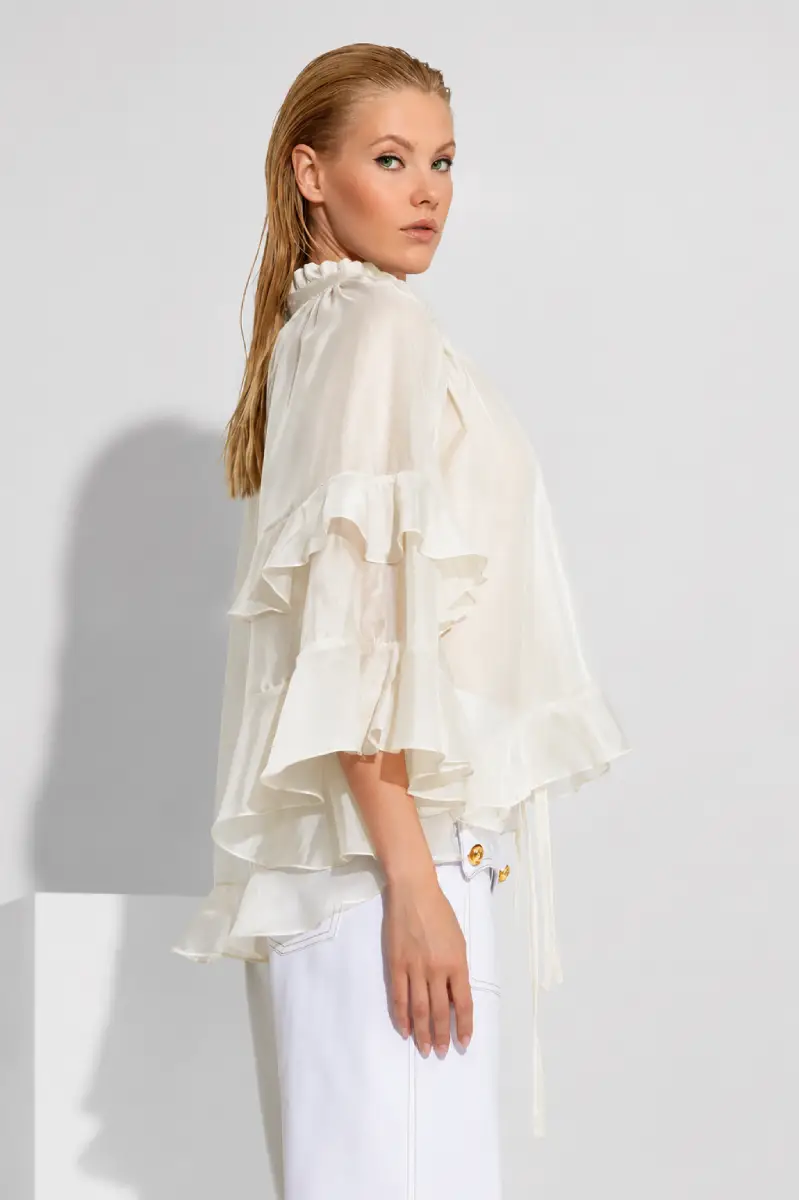 C-throu Sheer Tencel Shirt