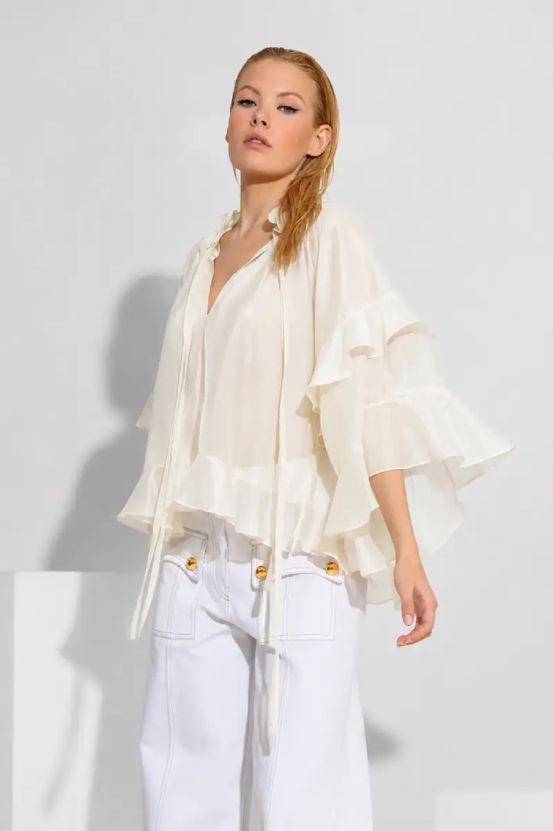 C-throu Sheer Tencel Shirt