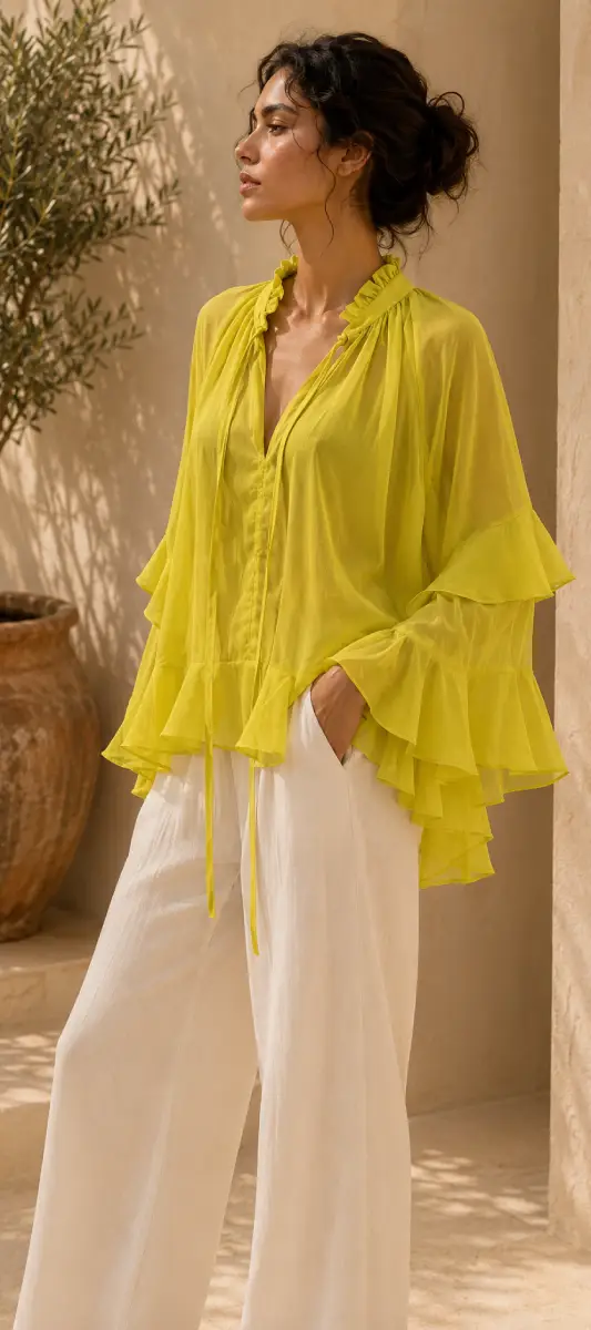 C-throu Sheer Tencel Shirt