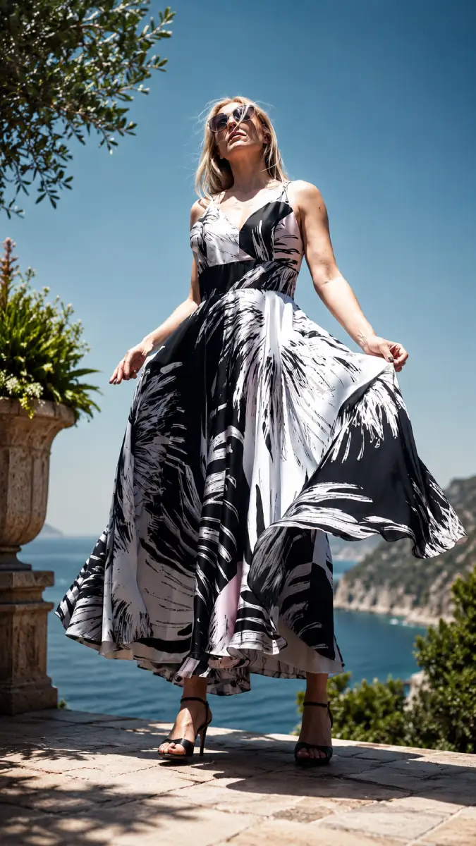 Swing Printed Midi Dress