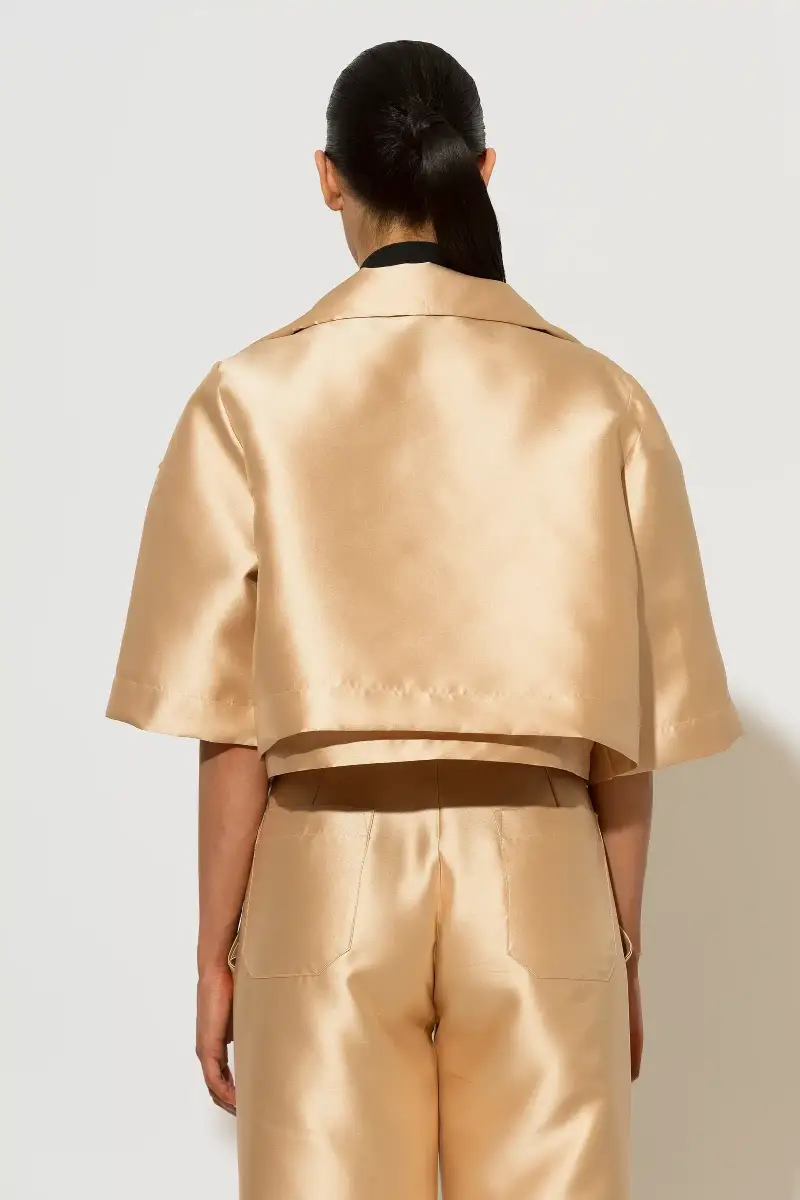 C-throu Beige Taffeta Bolero