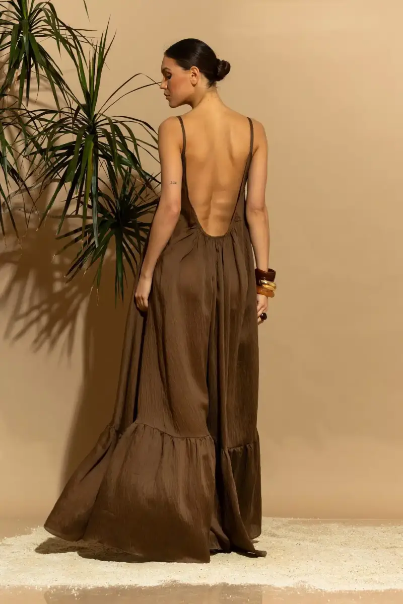 C-throu Maxi Tencel Dress