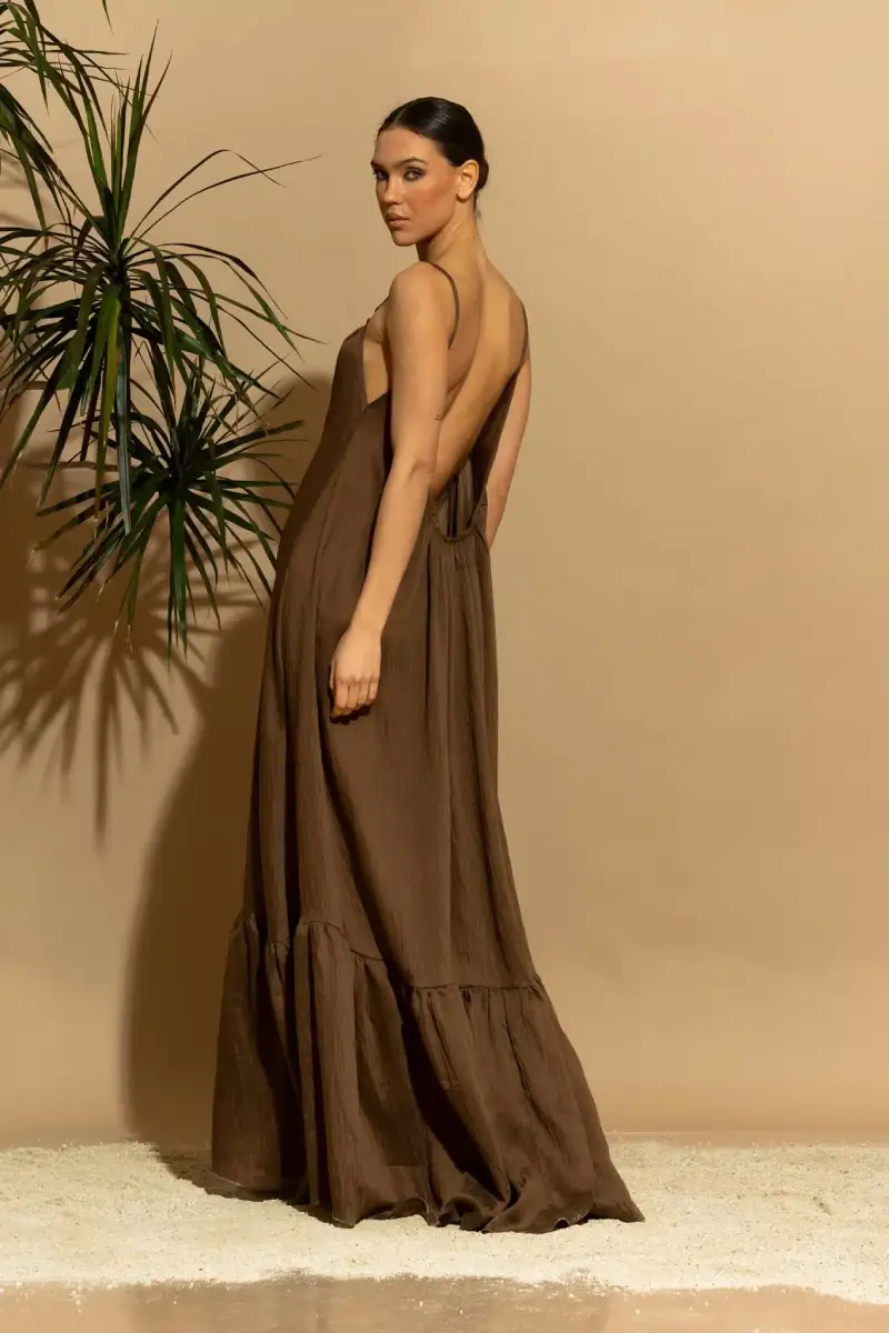 C-throu Maxi Tencel Dress