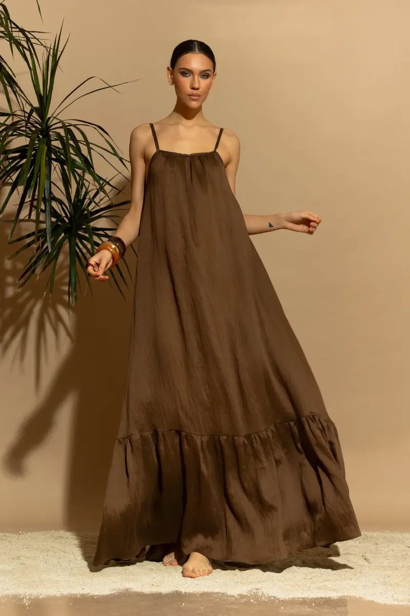 C-throu Maxi Tencel Dress