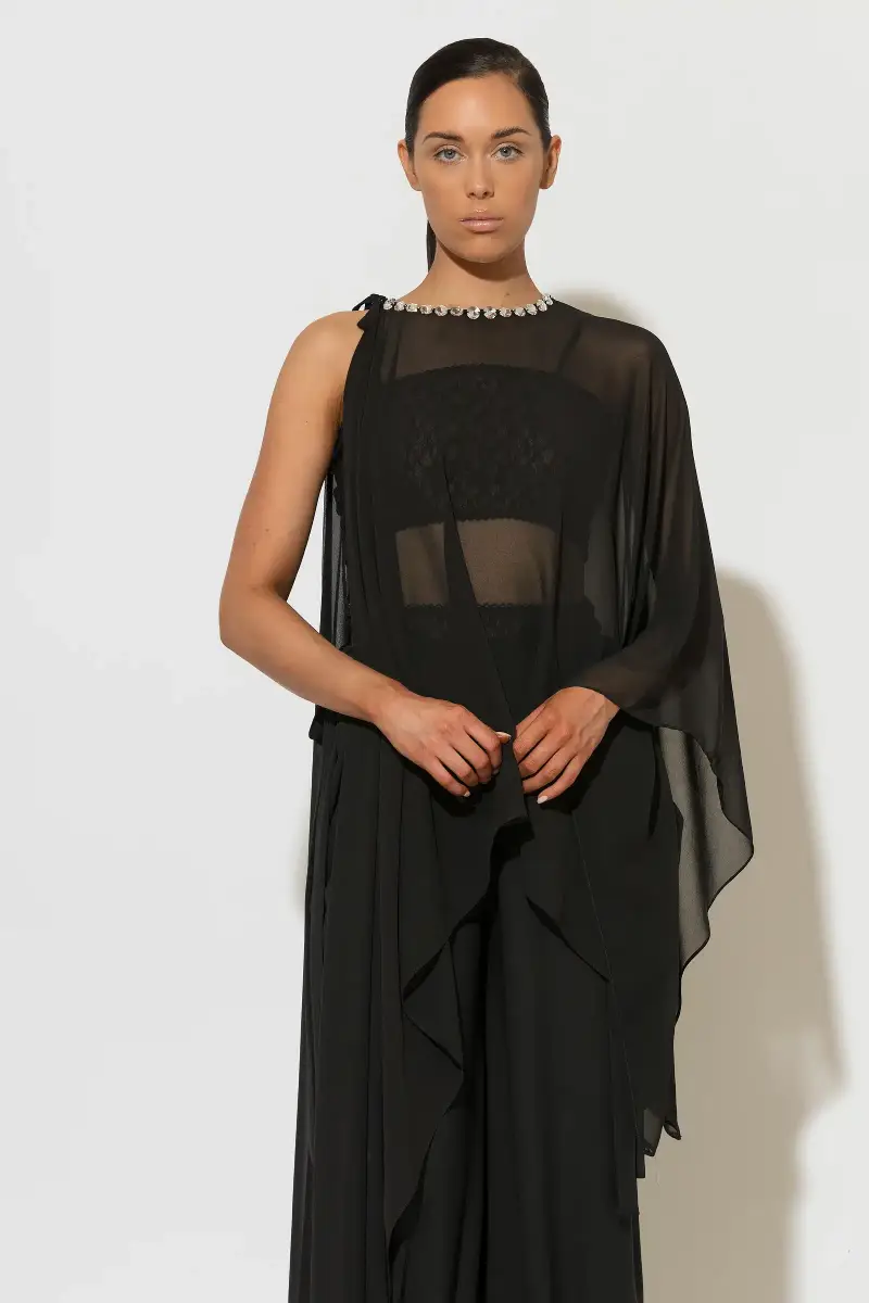 C-throu Muslin Chiffon Tunic