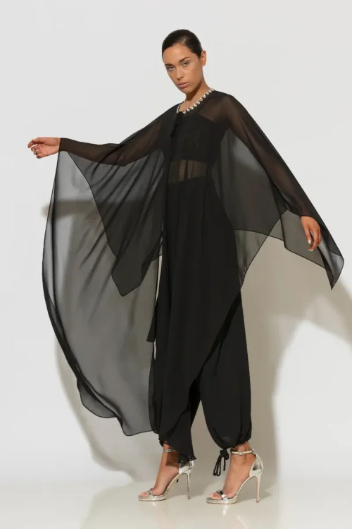 C-throu Muslin Chiffon Tunic