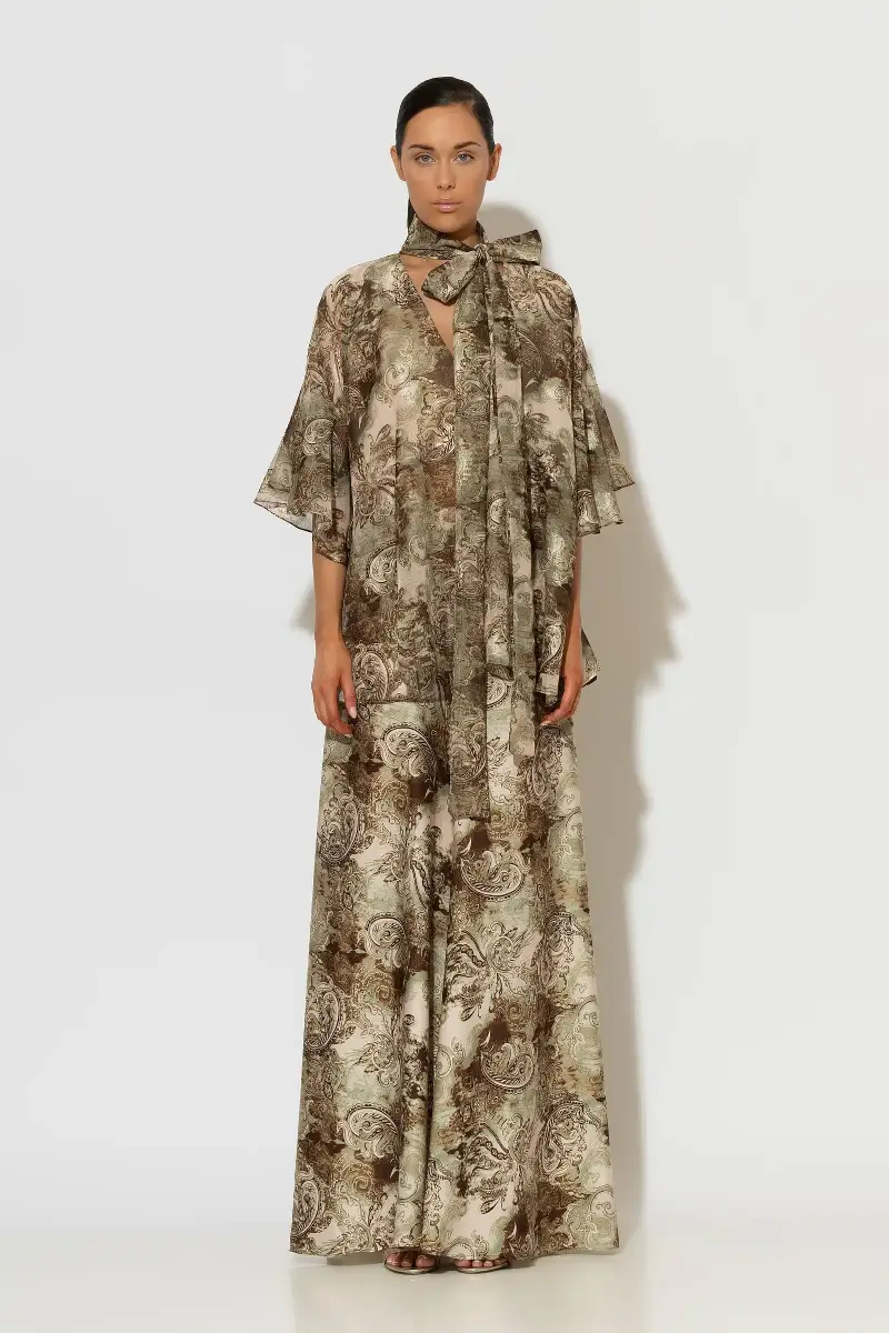 C-throu Printed Chiffon Blouse