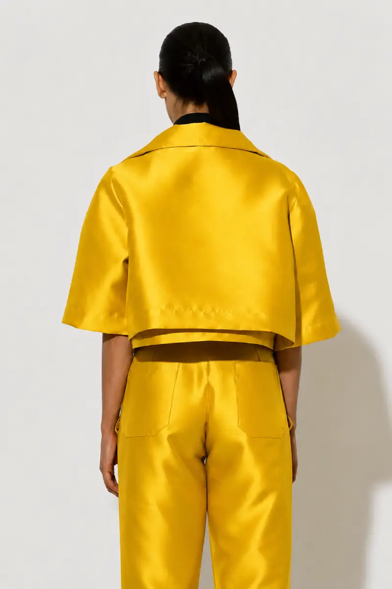 C-throu Yellow Taffeta Bolero