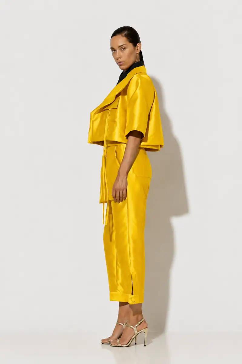 C-throu Yellow Taffeta Bolero